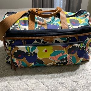 Fossil canvas weekender